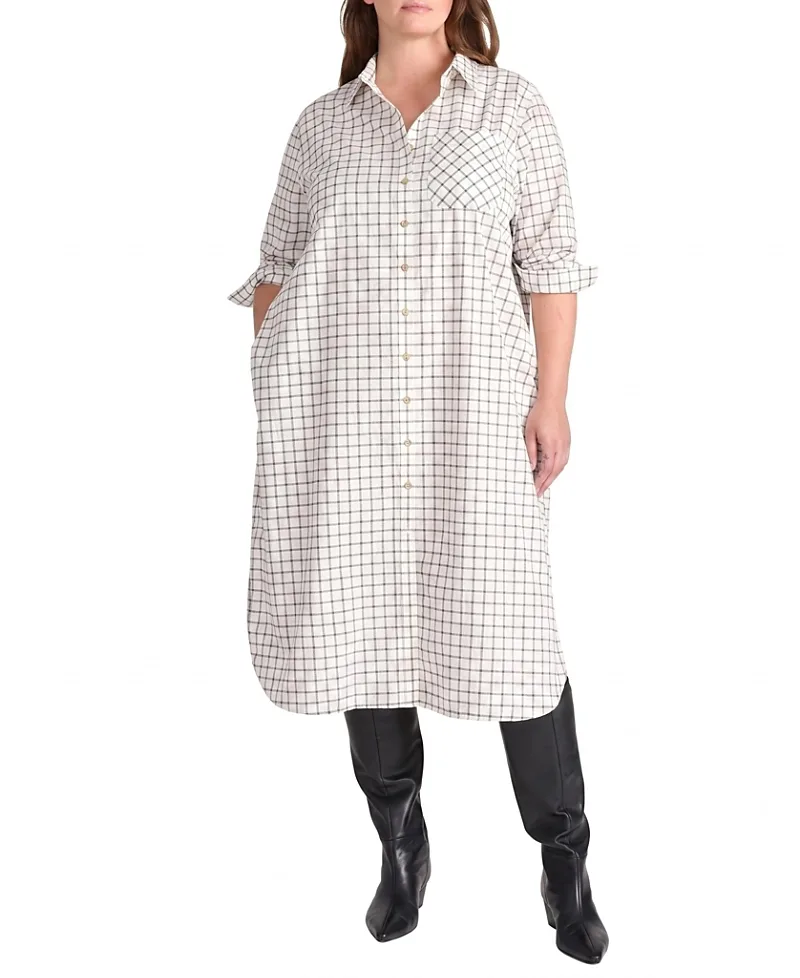 Odeon Stretch Poplin Shirtdress by Universal Standard