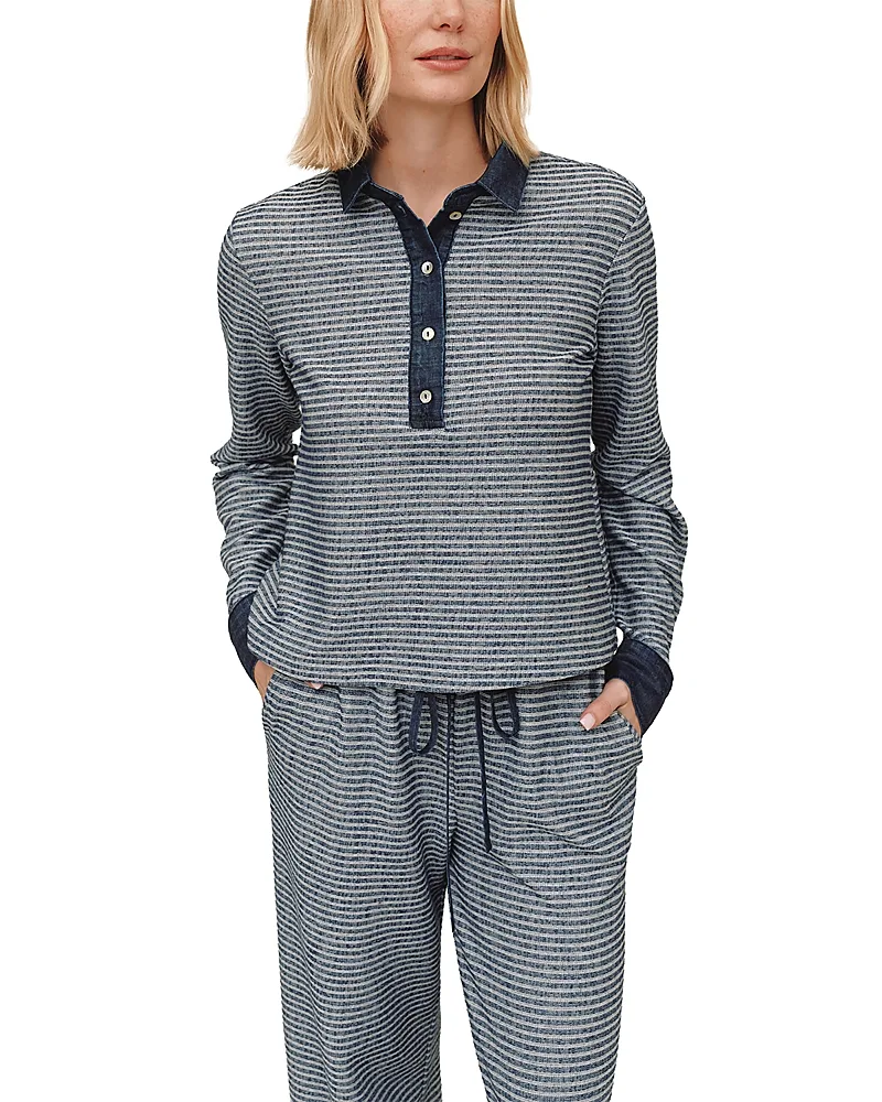Contrast Polo Shirt by Bella Dahl