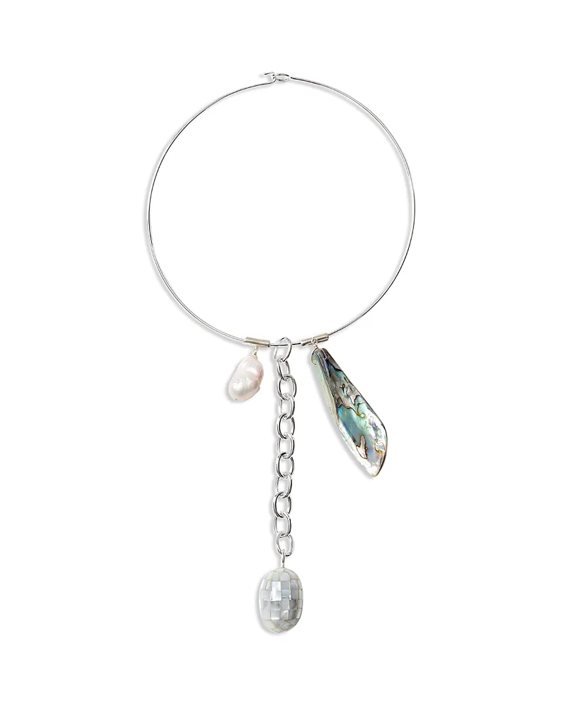 Shore Baroque Freshwater Pearl & Abalone Collar Necklace, 15.5 by Chan Luu