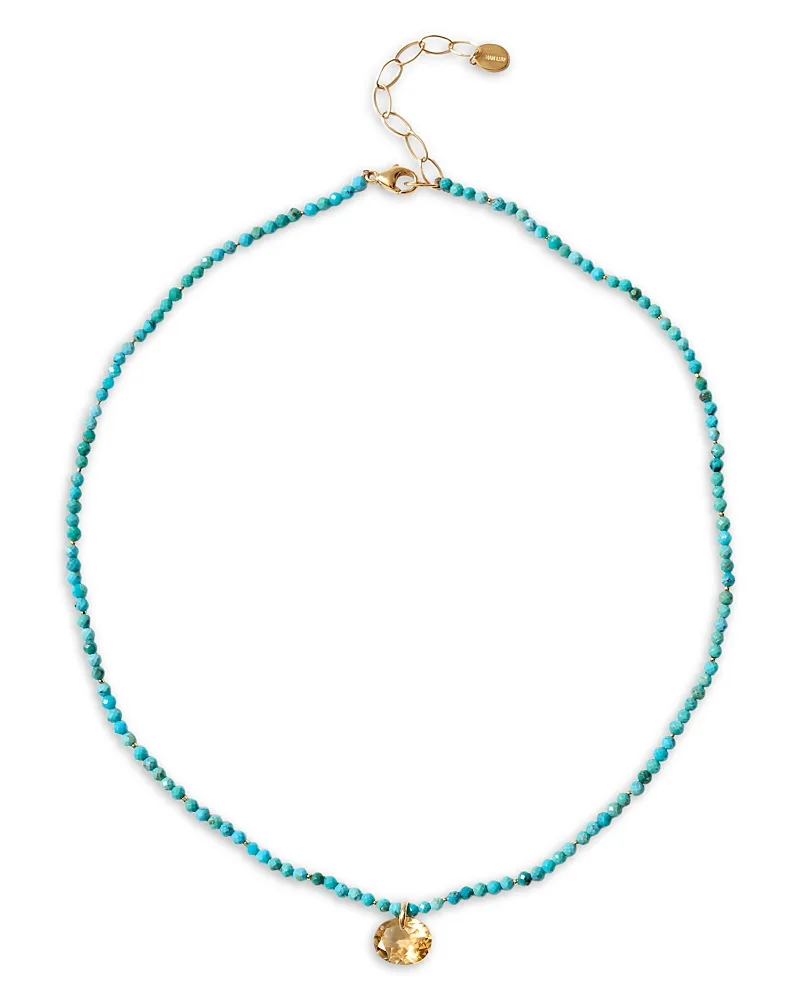 Camille Beaded Gemstone Pendant Necklace, 18-20 by Chan Luu