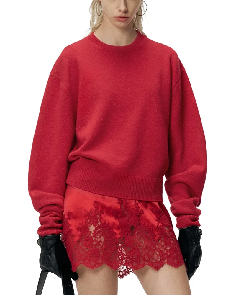 Wool & Cashmere Round Neck Sweater by Lemiune