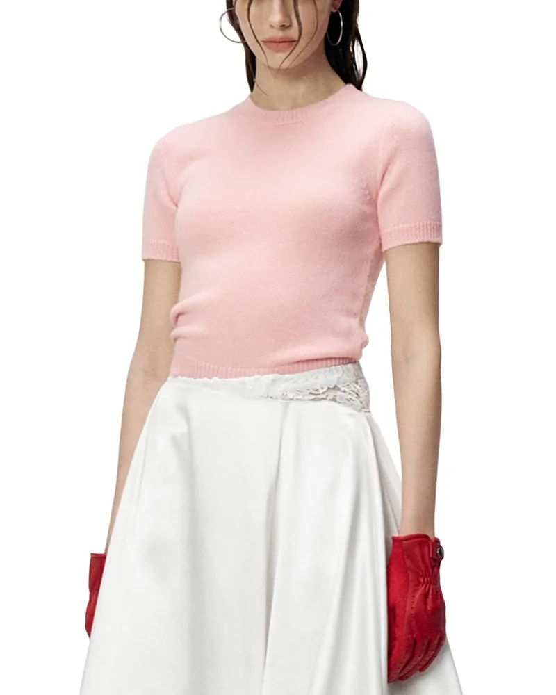 Wool & Cashmere Short Sleeve Sweater by Lemiune