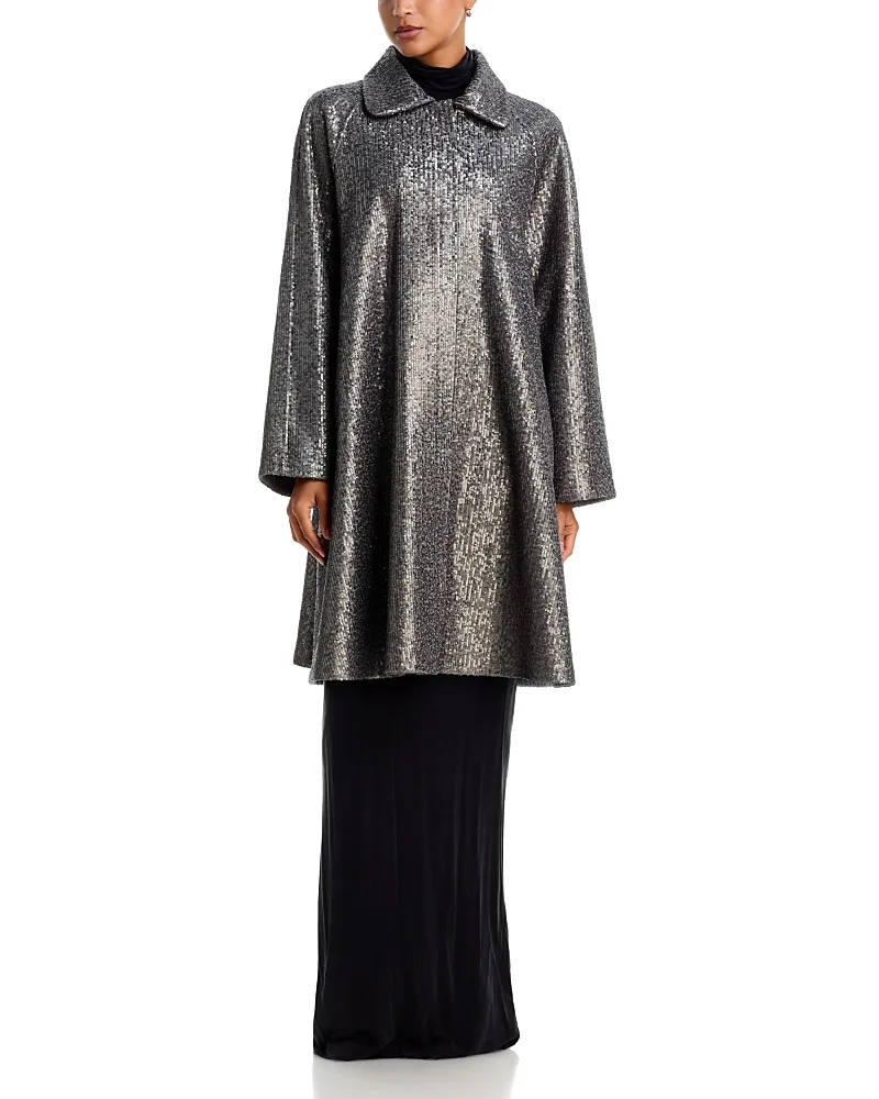 Embellished Collared Long Sleeve Jacket by Norma Kamali