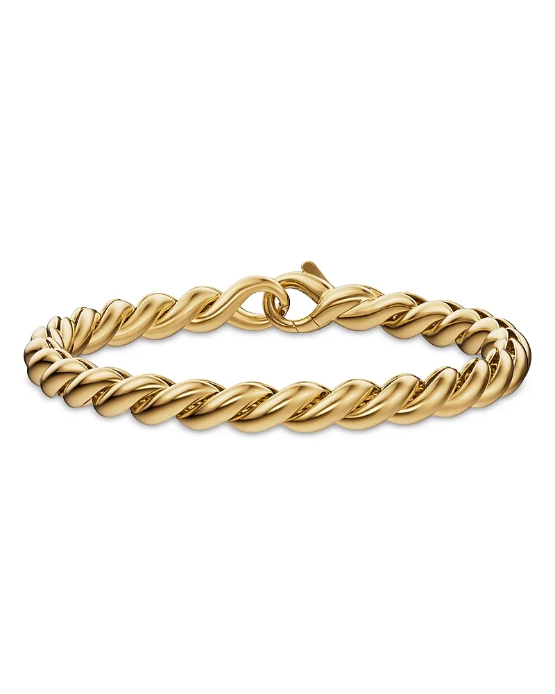 Sculpted Cable Chain Bracelet in 18K Yellow Gold 5.7mm