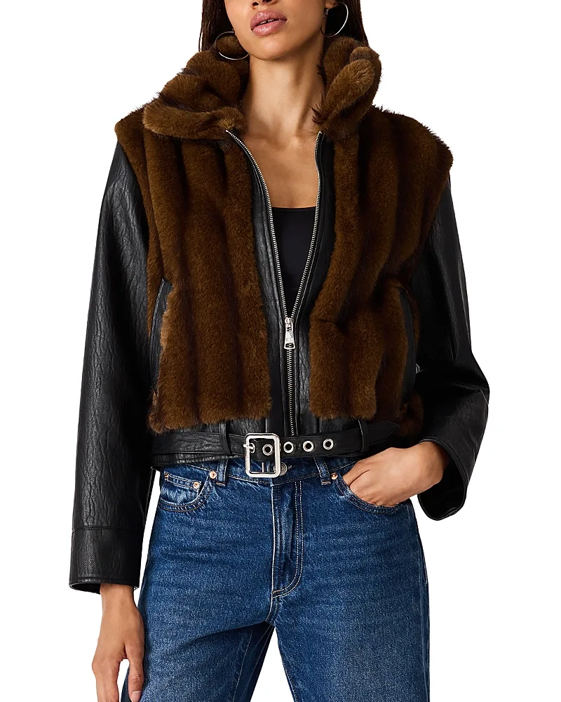 Ryland Mixed Media Jacket by Steve Madden