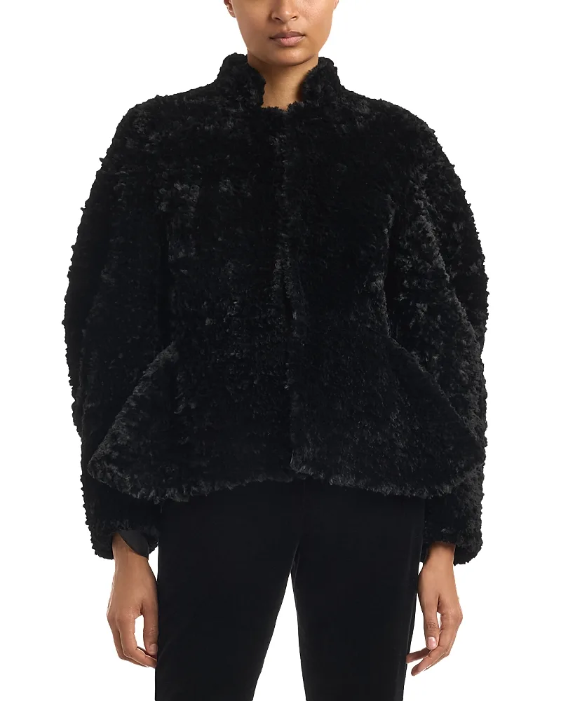 Shearling Peplum Jacket by Liberowe