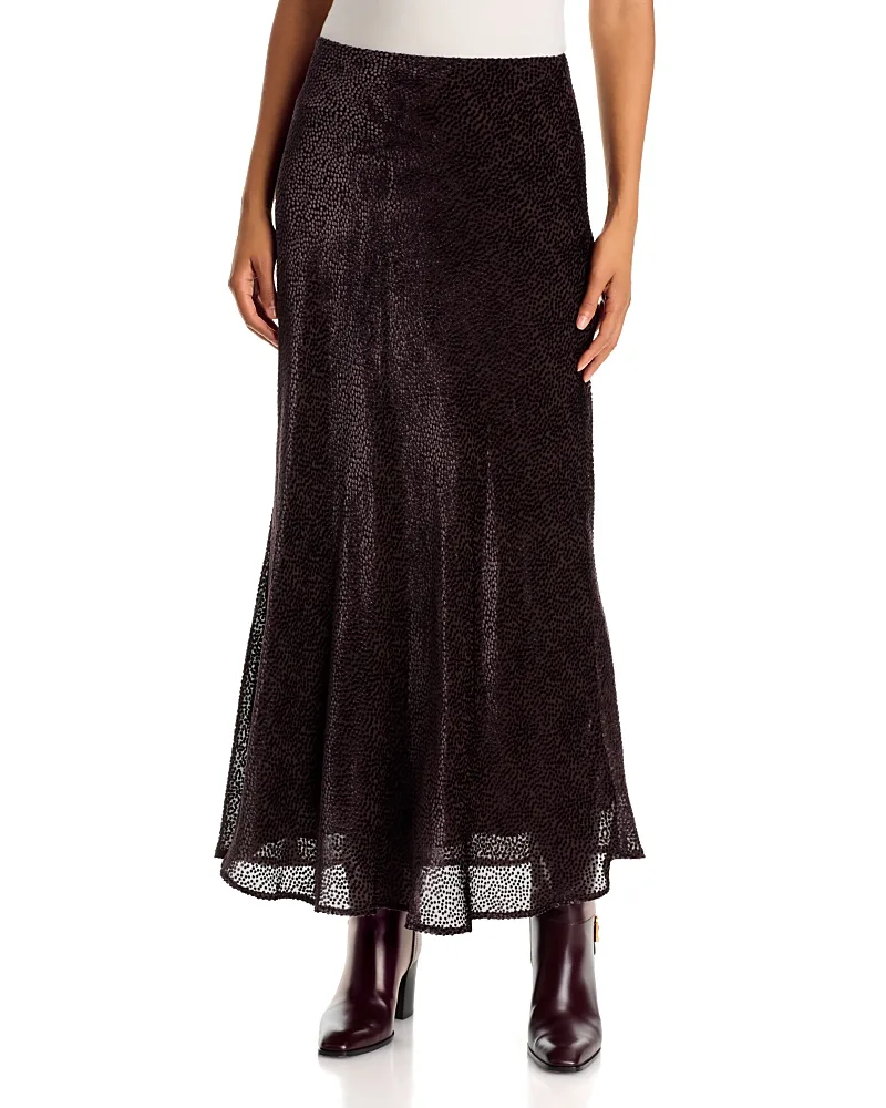 Quinn Textured Dot Silk Skirt by Velvet by Graham & Spencer