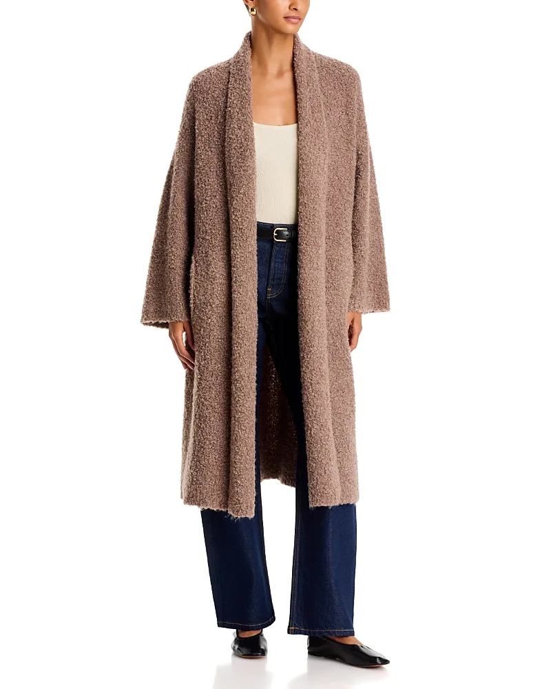 Leona08 Shawl Collar Cardigan Coat by Velvet by Graham & Spencer