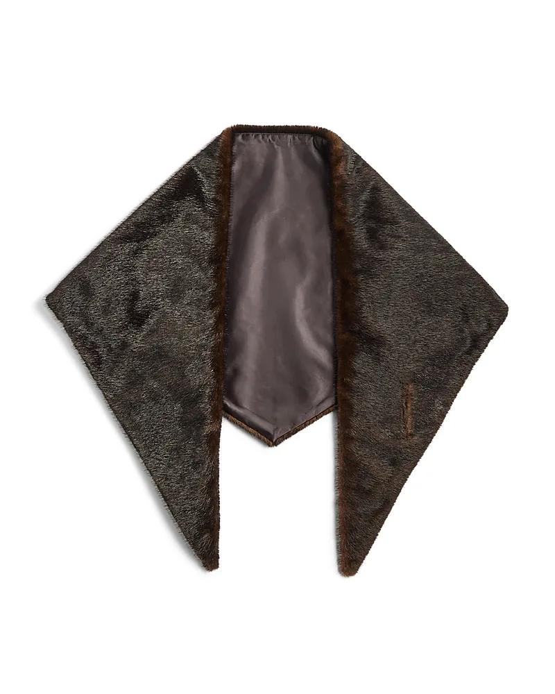 Faux Fur Triangle Scarf