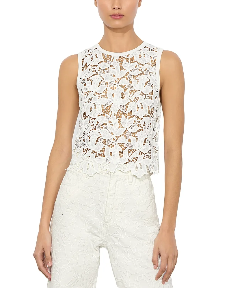 Danielle Lace Front Top by Alice And Olivia