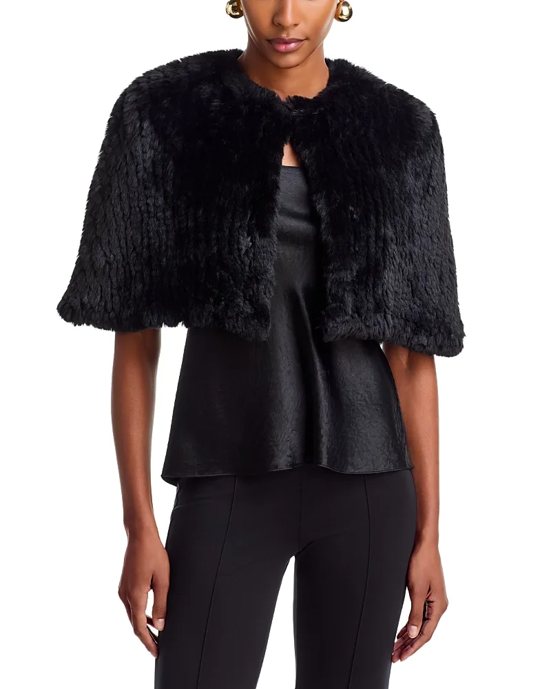 Deirdre Faux Fur Capelet by Alice And Olivia