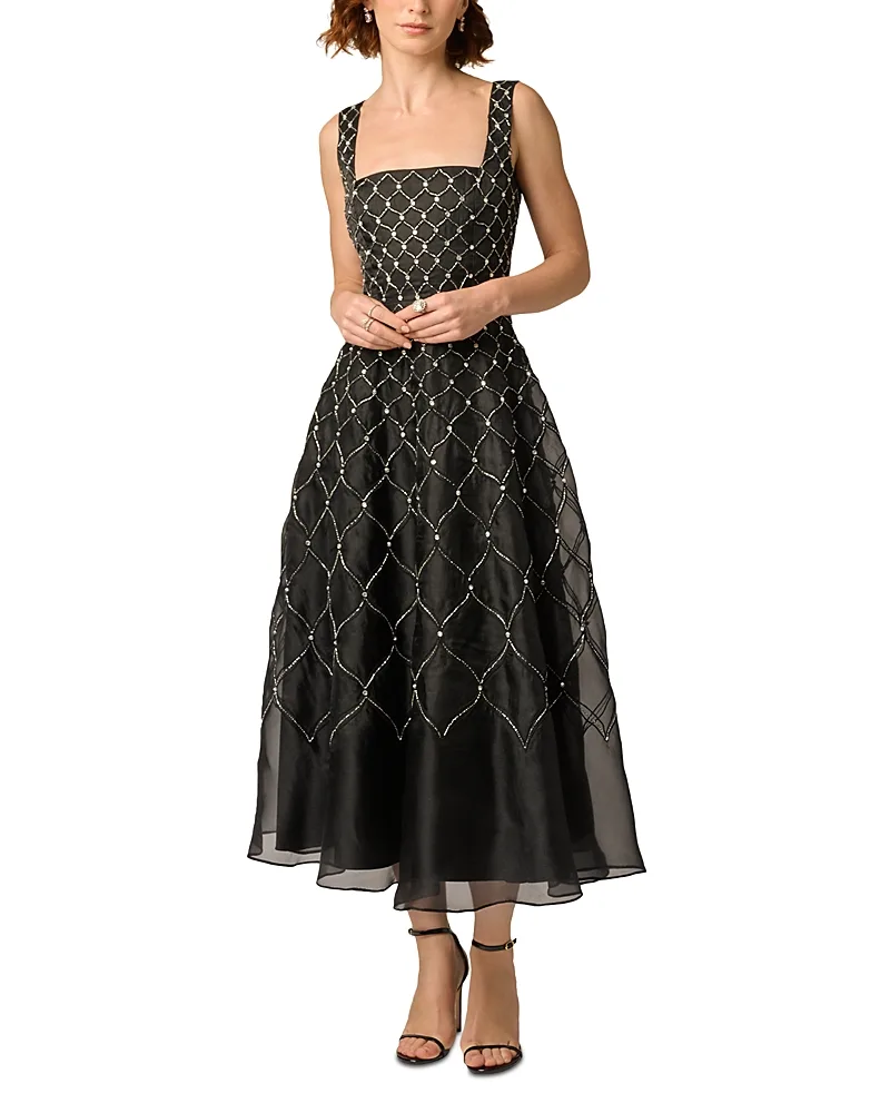 Beaded Midi Dress by Aidan Mattox