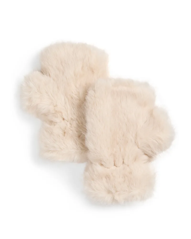 Faux Fur Fingerless Gloves