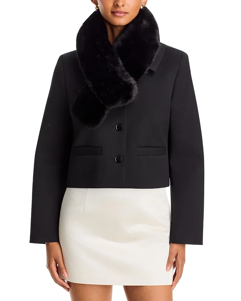 Faux Fur Skinny Scarf by AQUA