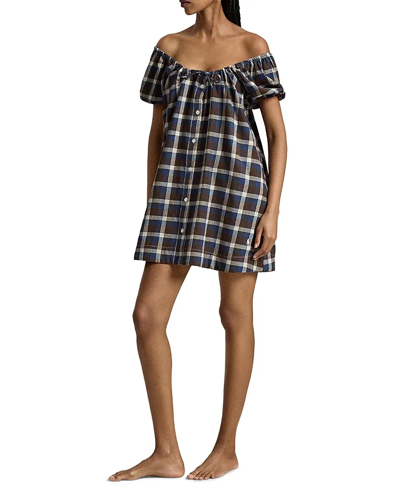 Cotton Flannel Sleep Dress by Polo Ralph Lauren