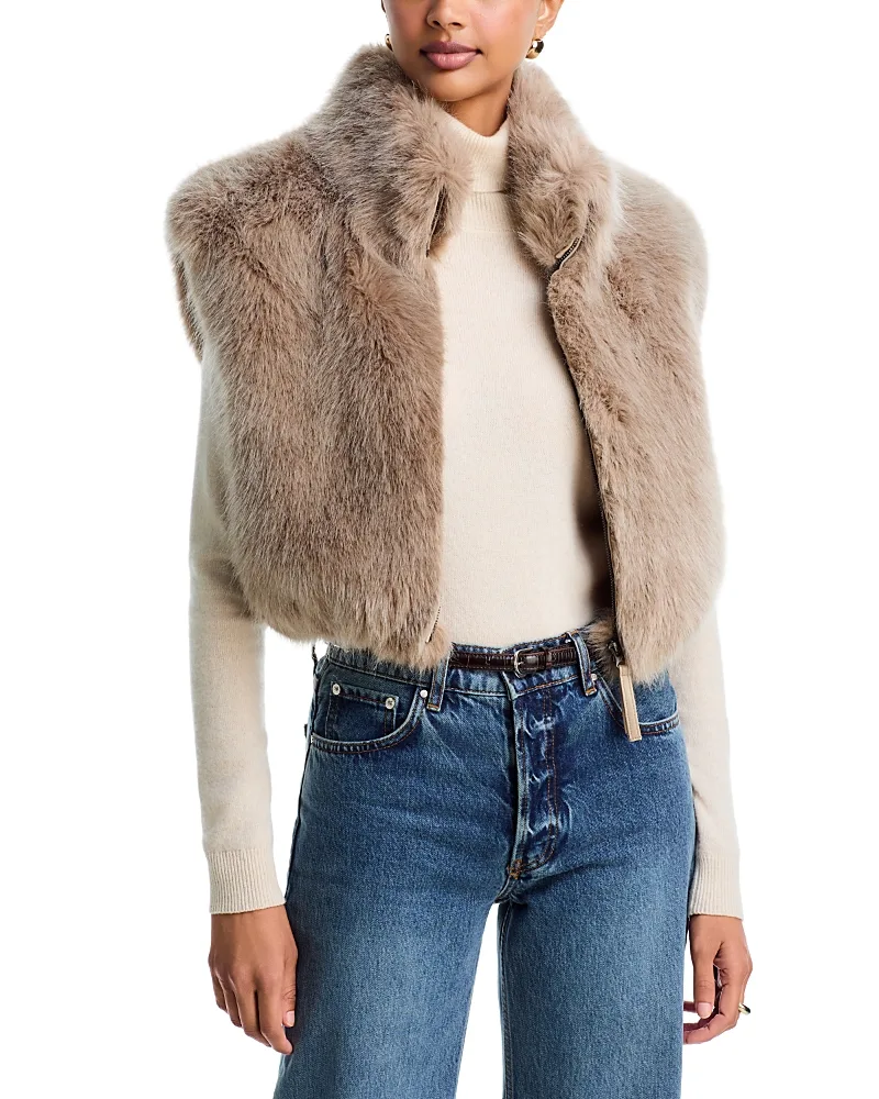 Elinor Faux Fur Vest by Milly