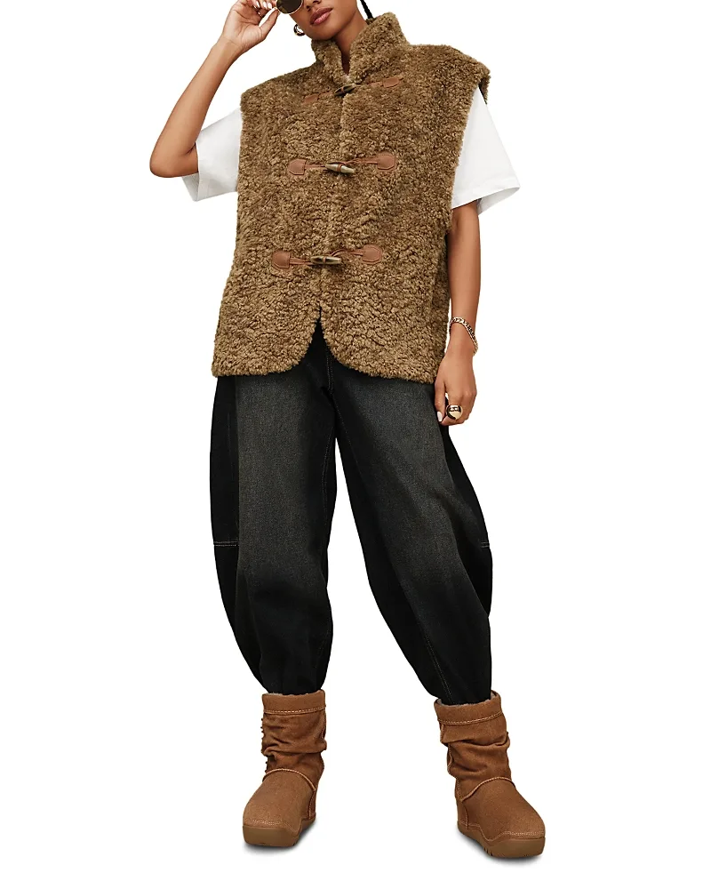Niah Faux Fur Toggle Vest by UGG