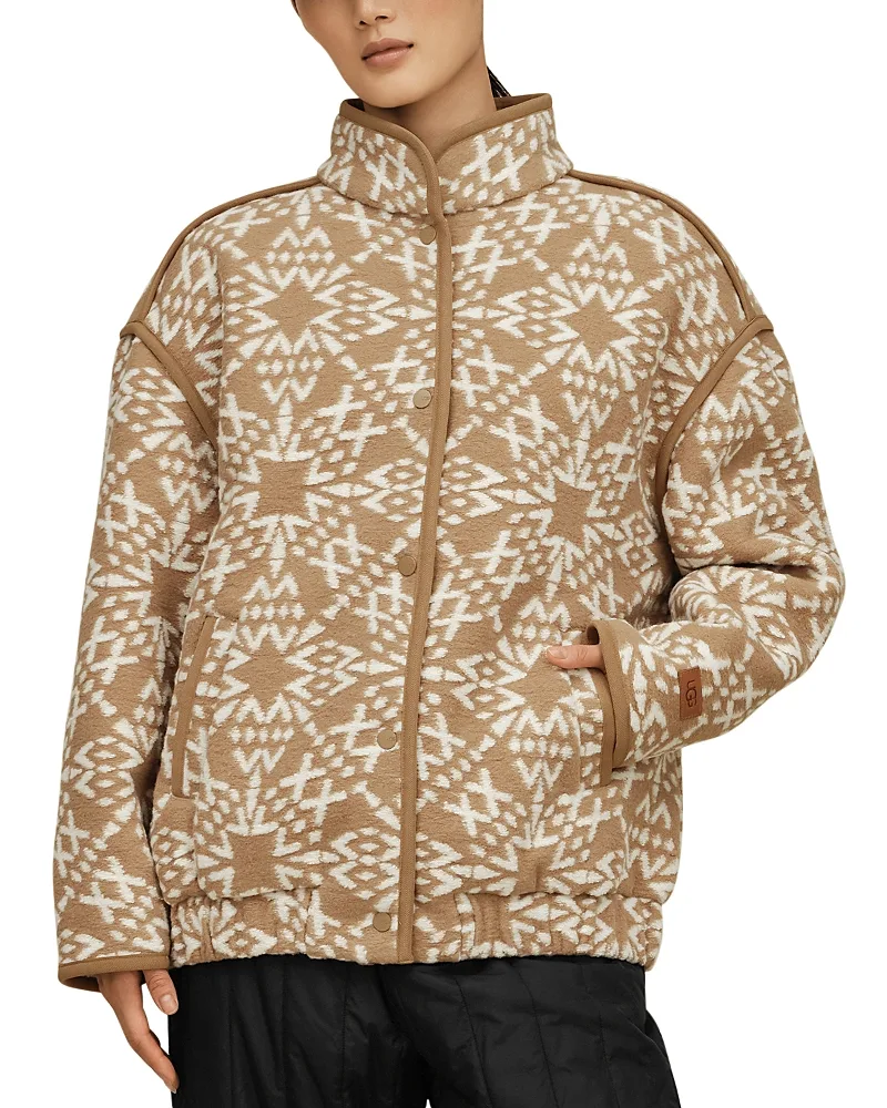 Bright Snap Front Sherpa Fleece Jacket by UGG