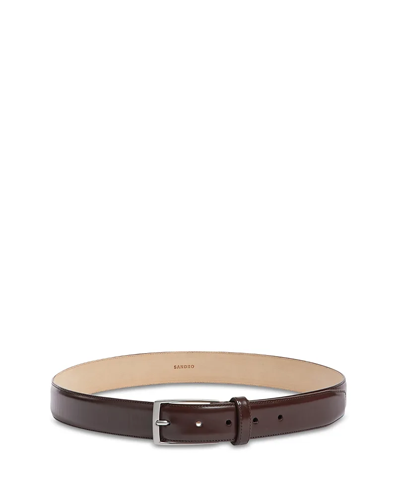 Glazed Leather Belt by Sandro
