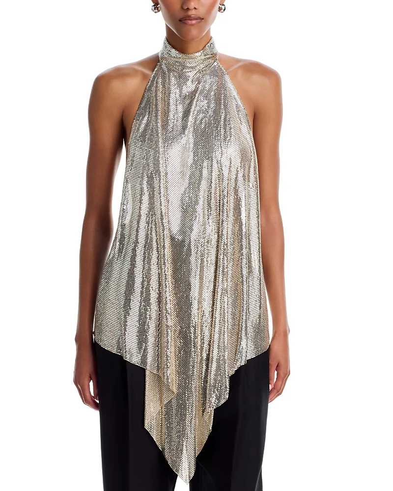 Chainmail Open Back Halter Top by Stella McCartney