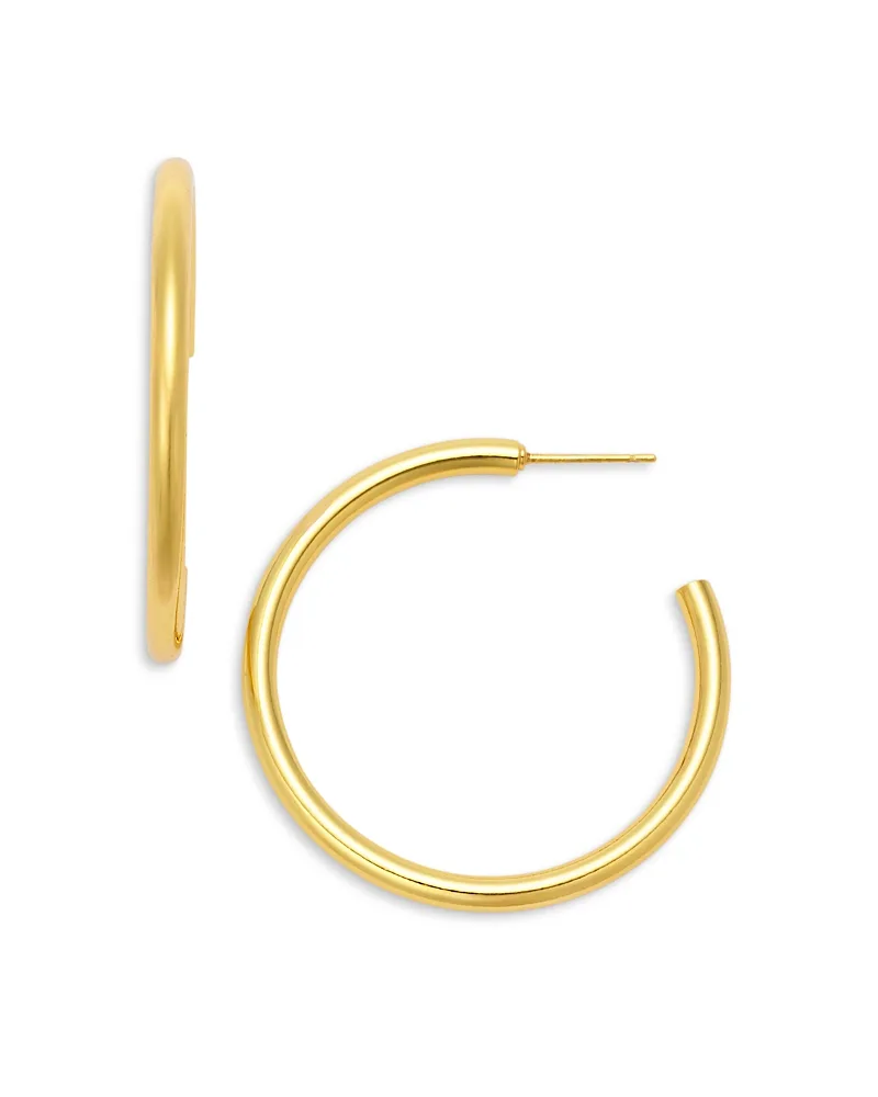 Large Tubular C Hoop Earrings by AQUA