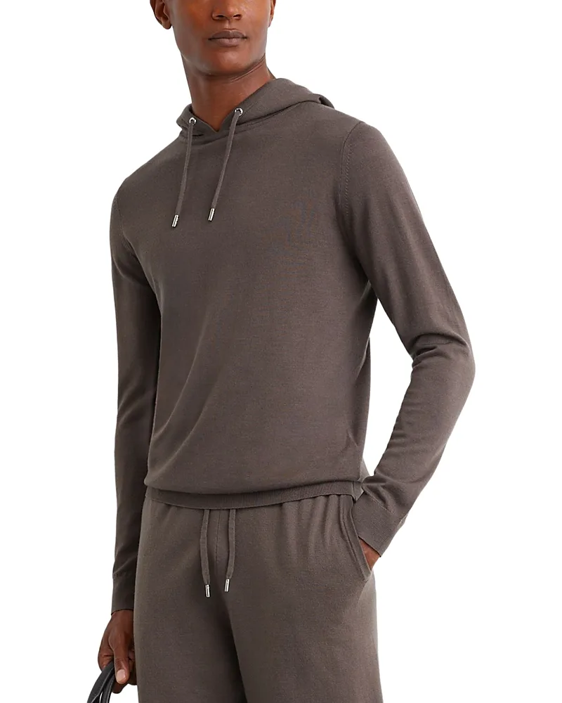 Holland Wool Drawstring Hoodie by Reiss