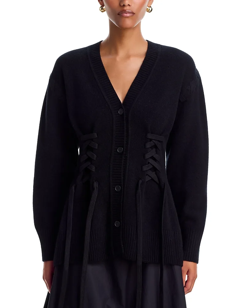 Merino Wool Blend Sculpted Corset Cardigan by Simone Rocha