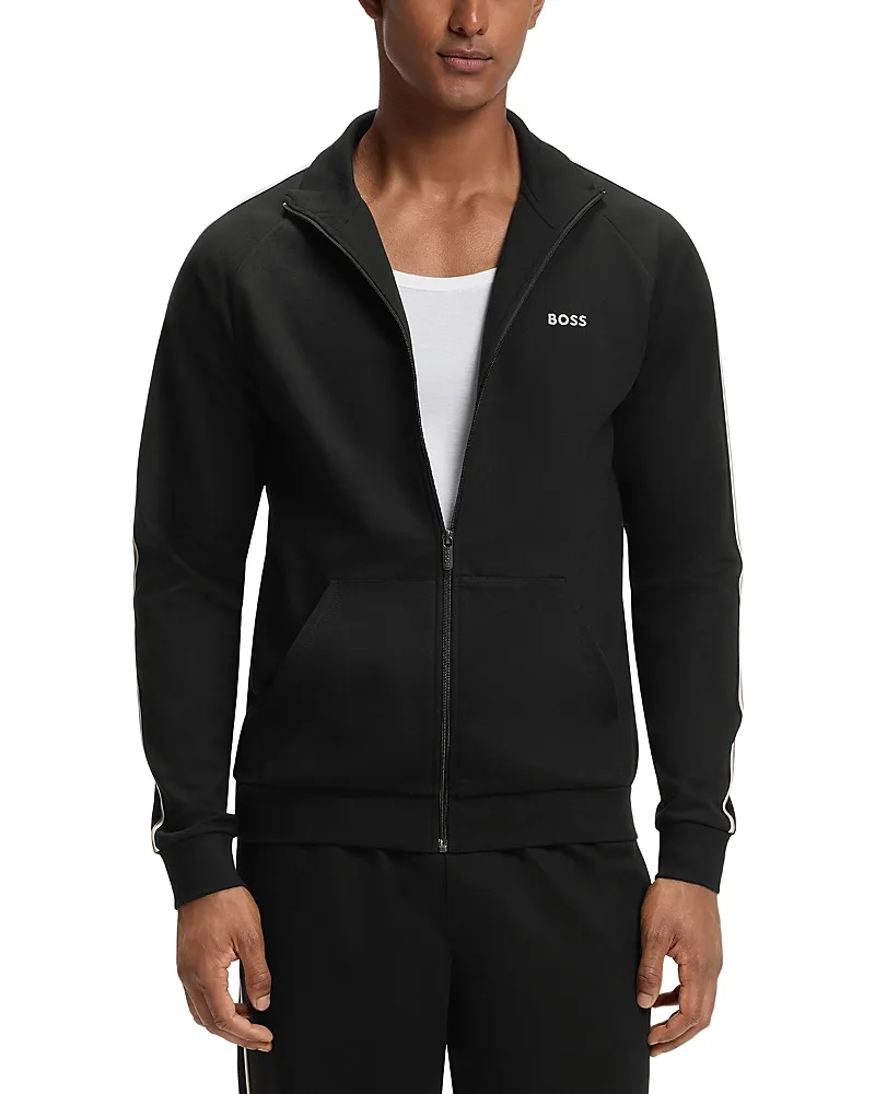 Iconic Cotton Zip Jacket by Boss