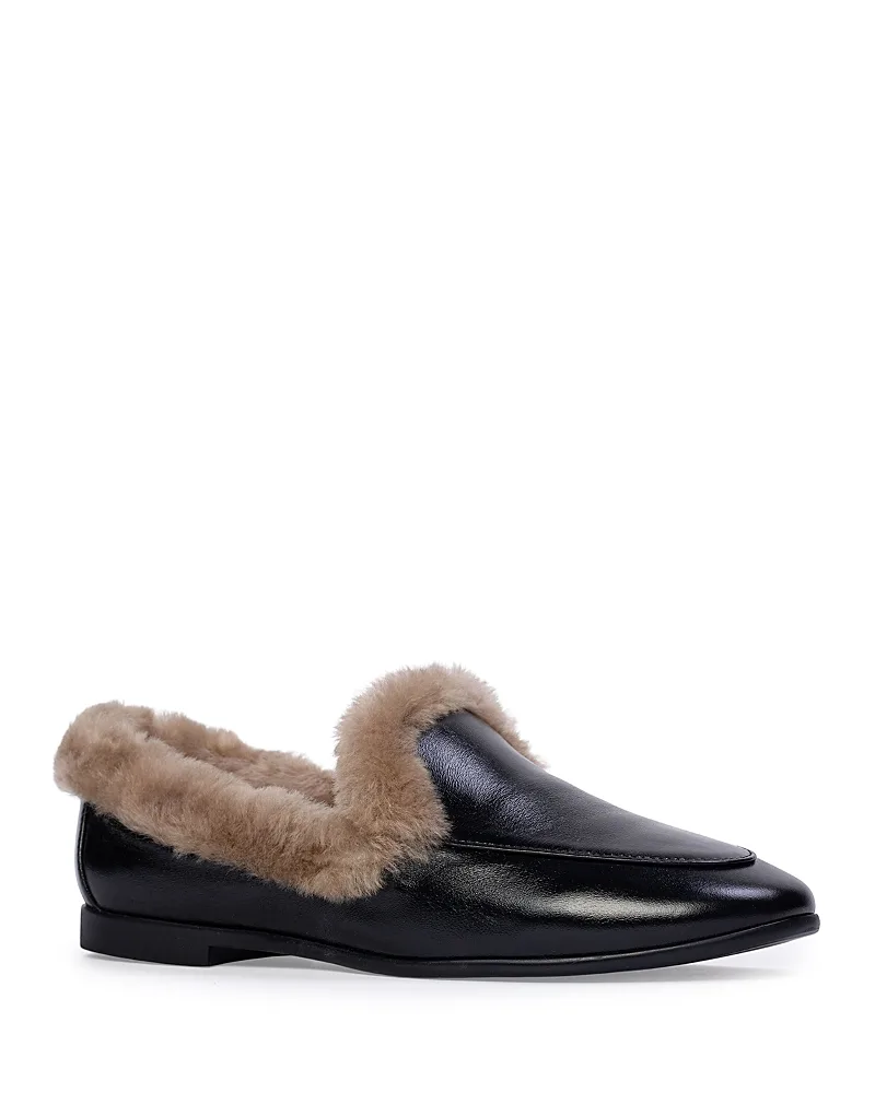 Classic Shearling & Wool Lined Loafers by Black Suede Studio