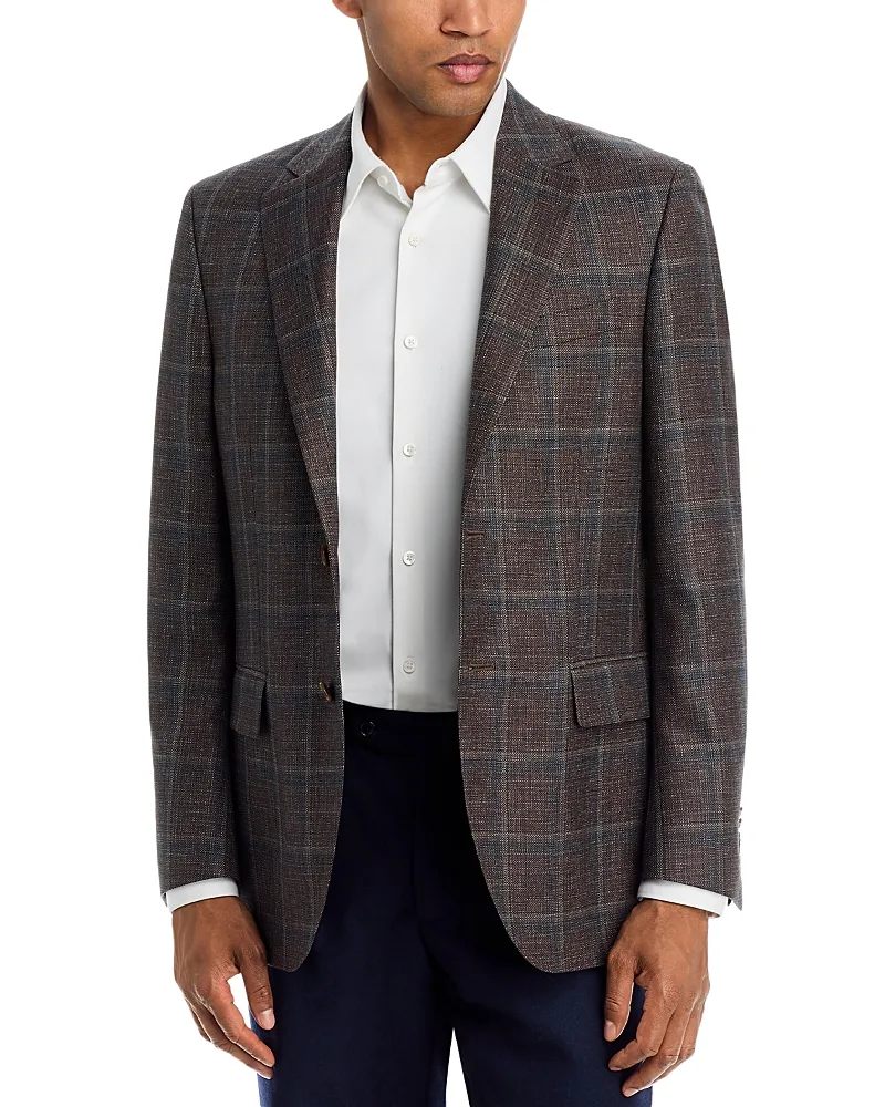 Flynn Classic Fit Hopsack Plaid Sport Coat by Peter Millar
