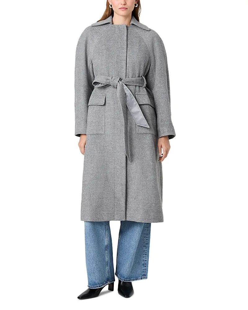 Gabriella Twill Belted Coat by French Connection