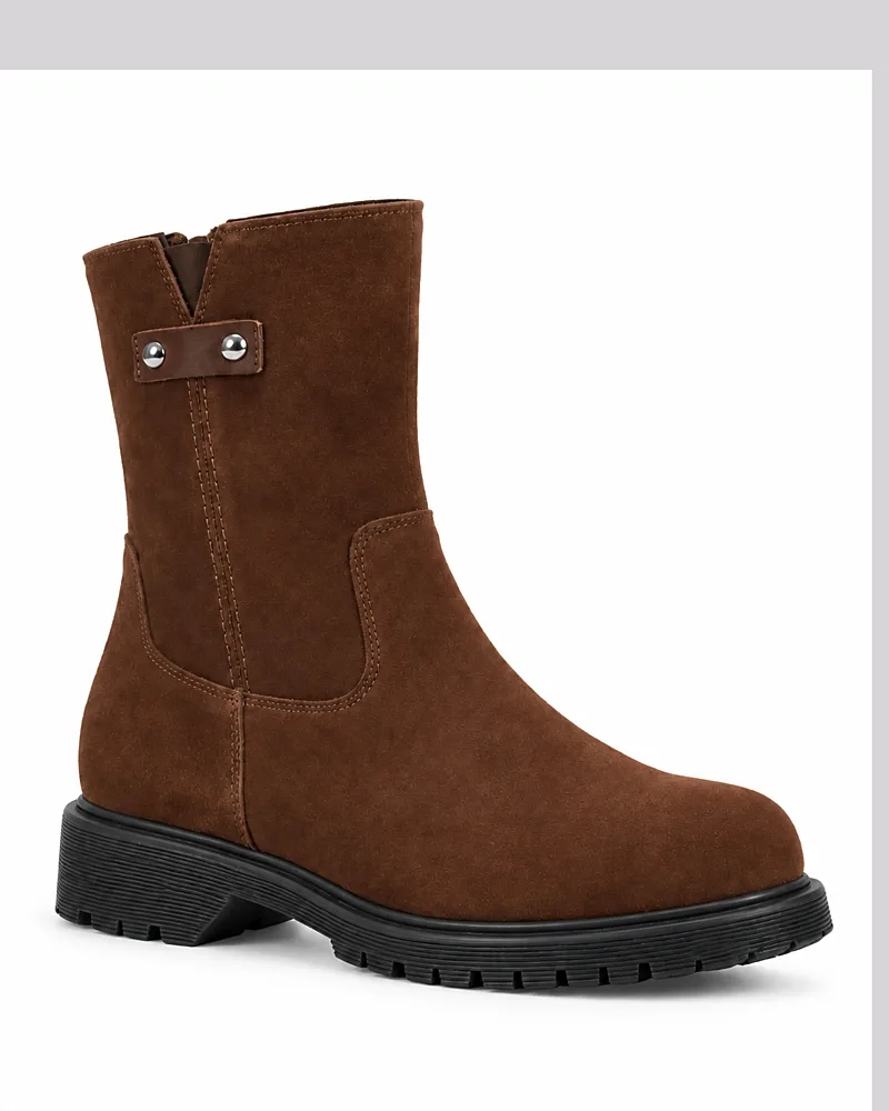 Hogan Suede Shearling Lined Boots