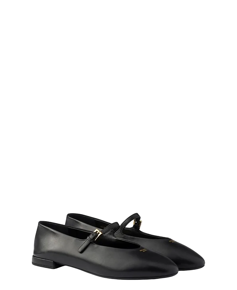 Leather Ballerinas by Prada