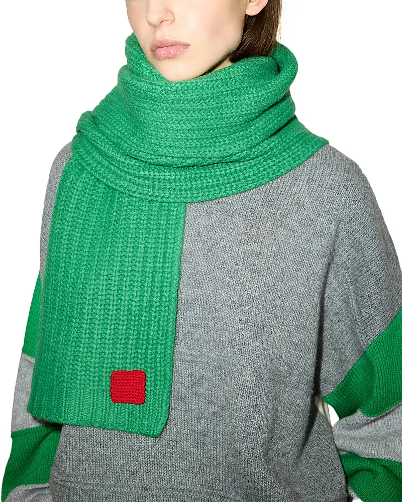 Abaccano Ribbed Wool Scarf by Max & co.