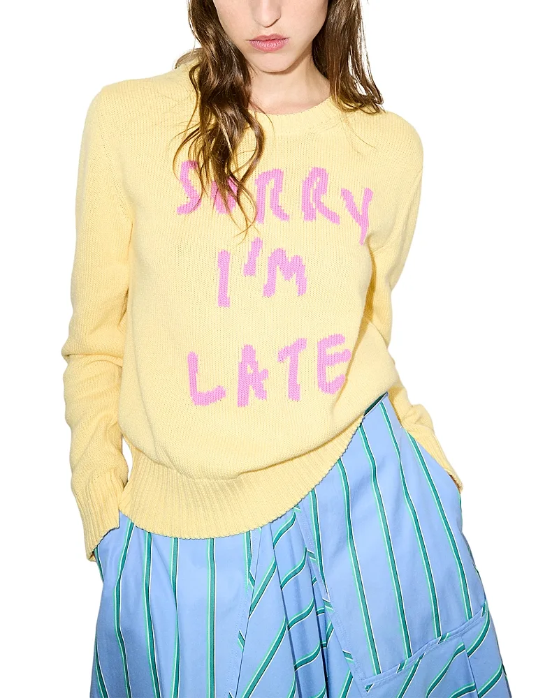 Eroso Cotton Sorry Im Late Sweater by Max & co.