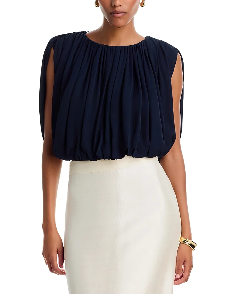 Penelope Silk Bubble Top by Heirlome