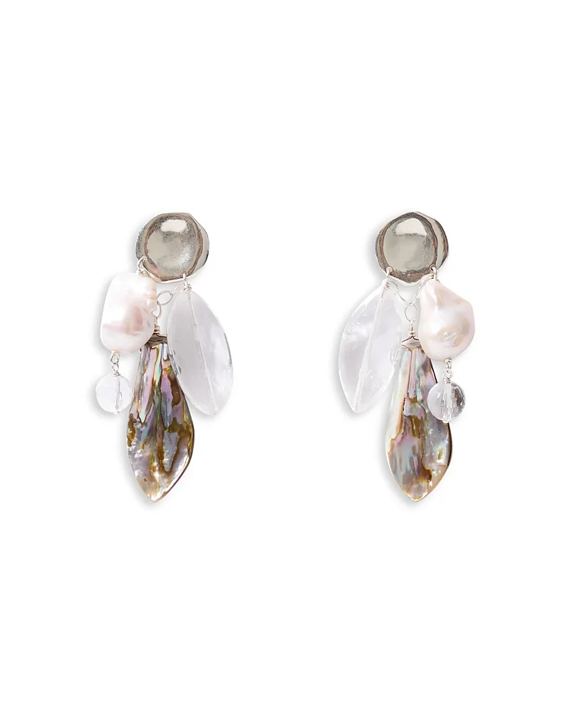 Shore Freshwater Pearl & Abalone Charm Drop Earrings, 2.25L by Chan Luu
