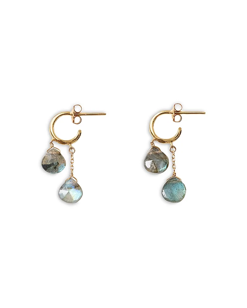 Dew Drop Gemstone Hoop Earrings, 1.5L by Chan Luu