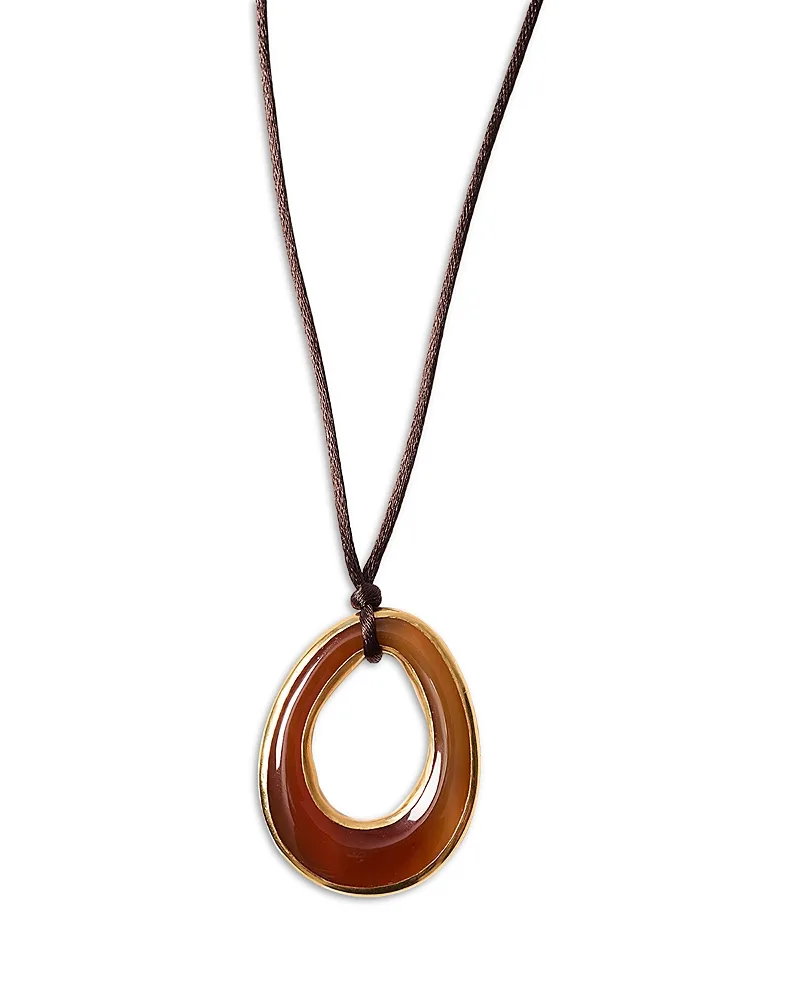 Sable Gemstone Open Pendant Necklace, 46