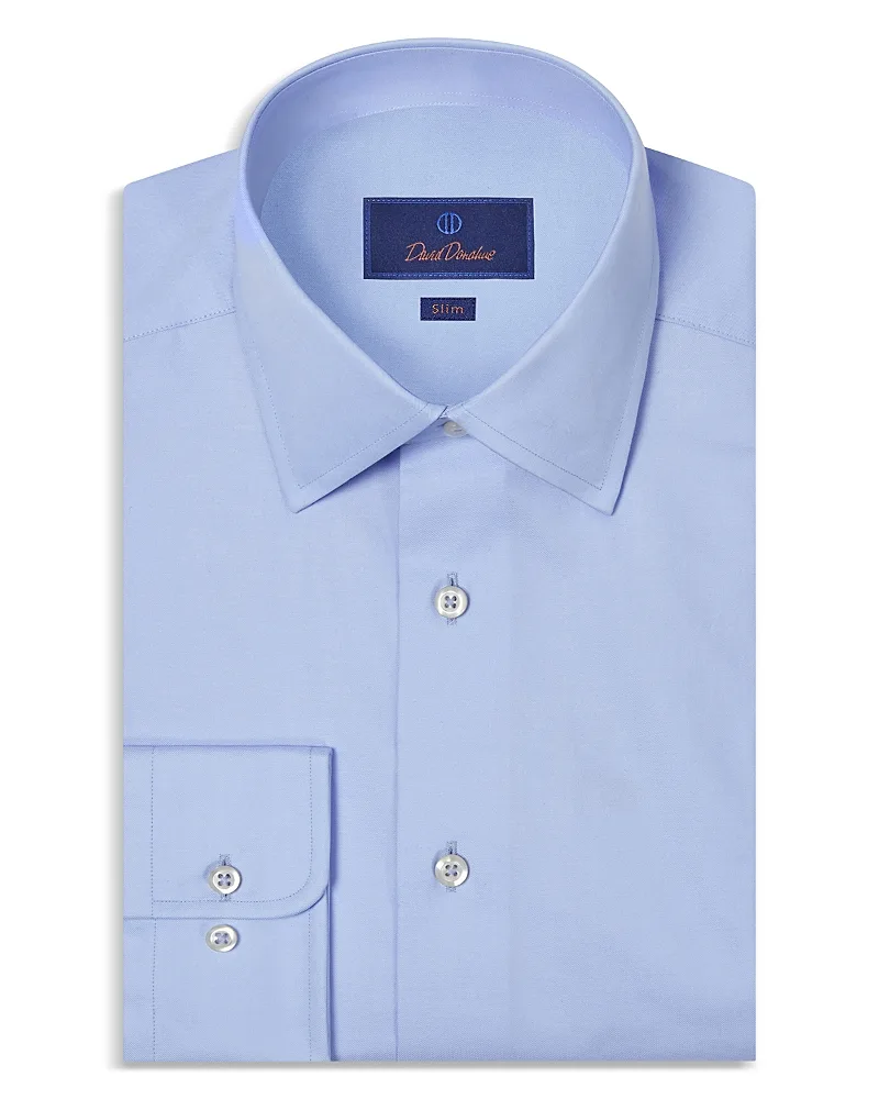 Slim Fit Super Fine Twill Dress Shirt by David Donahue