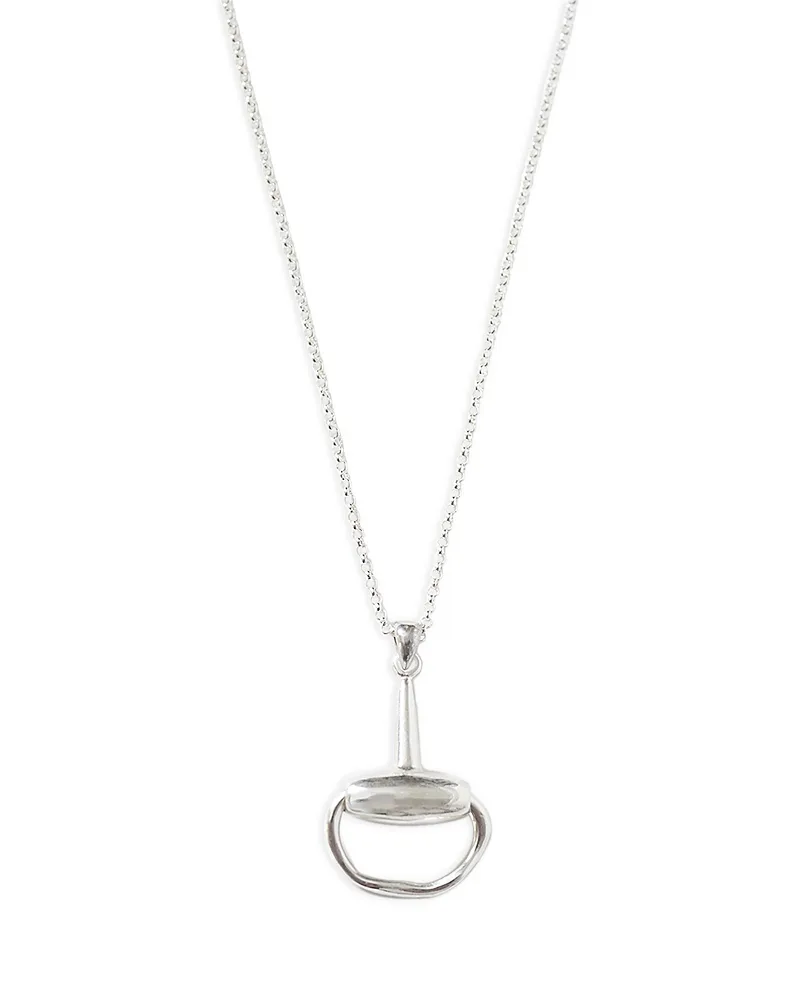 Horsebit Sterling Silver Pendant Necklace, 17-19 by Chan Luu
