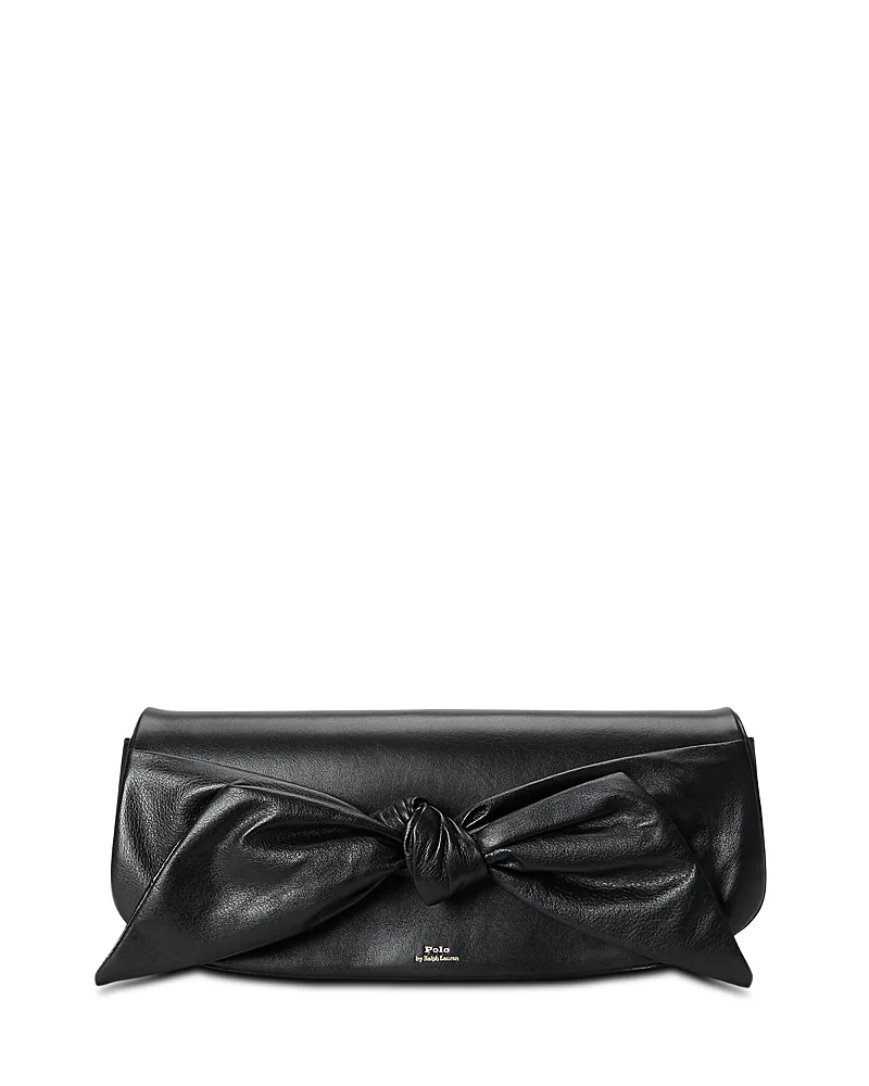 Bellport Leather Bow Long-Flap Clutch by Polo Ralph Lauren