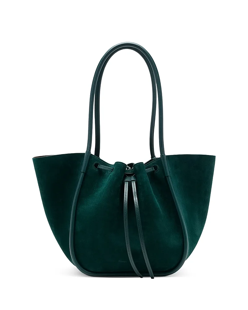 Chelsea Large Ruched Suede Tote Bag