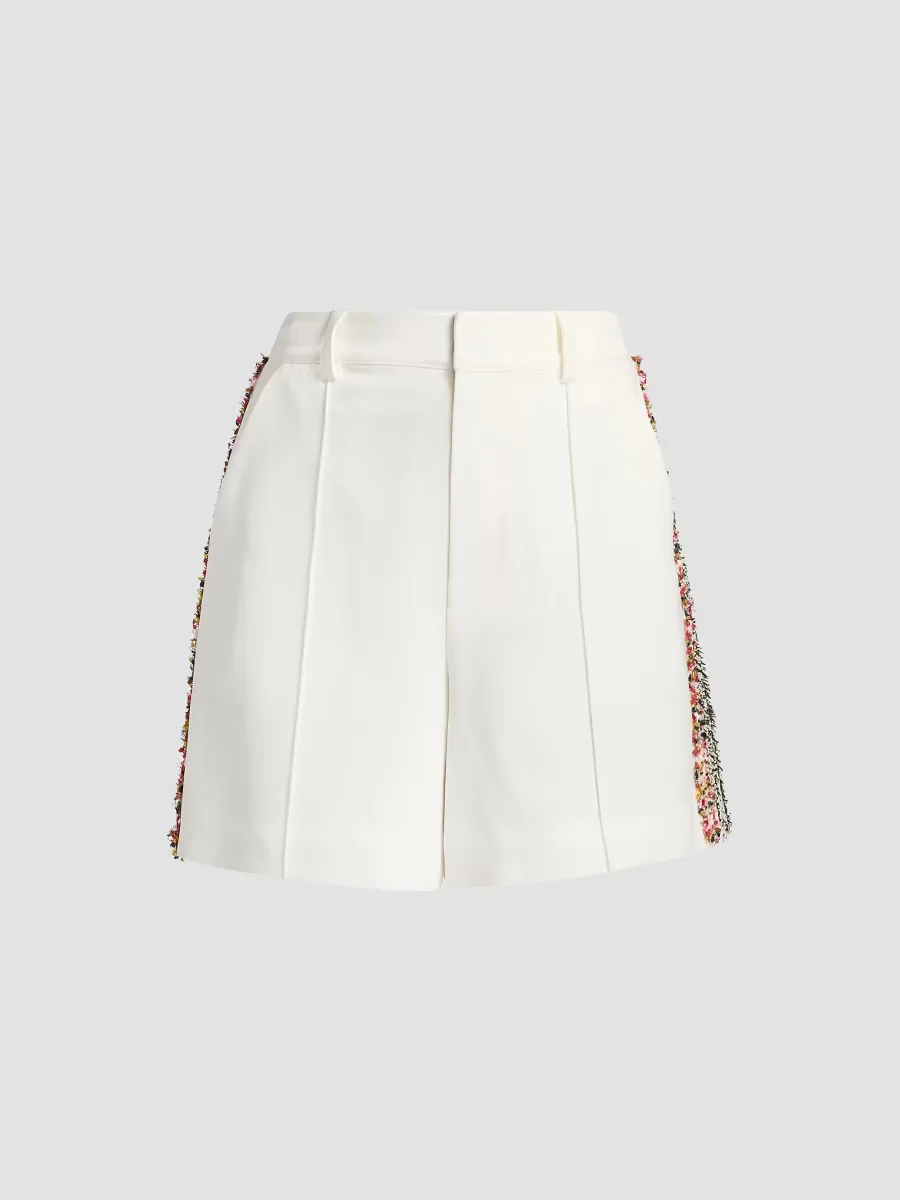 Lynn Fringe Trim Shorts by Cinq  Sept