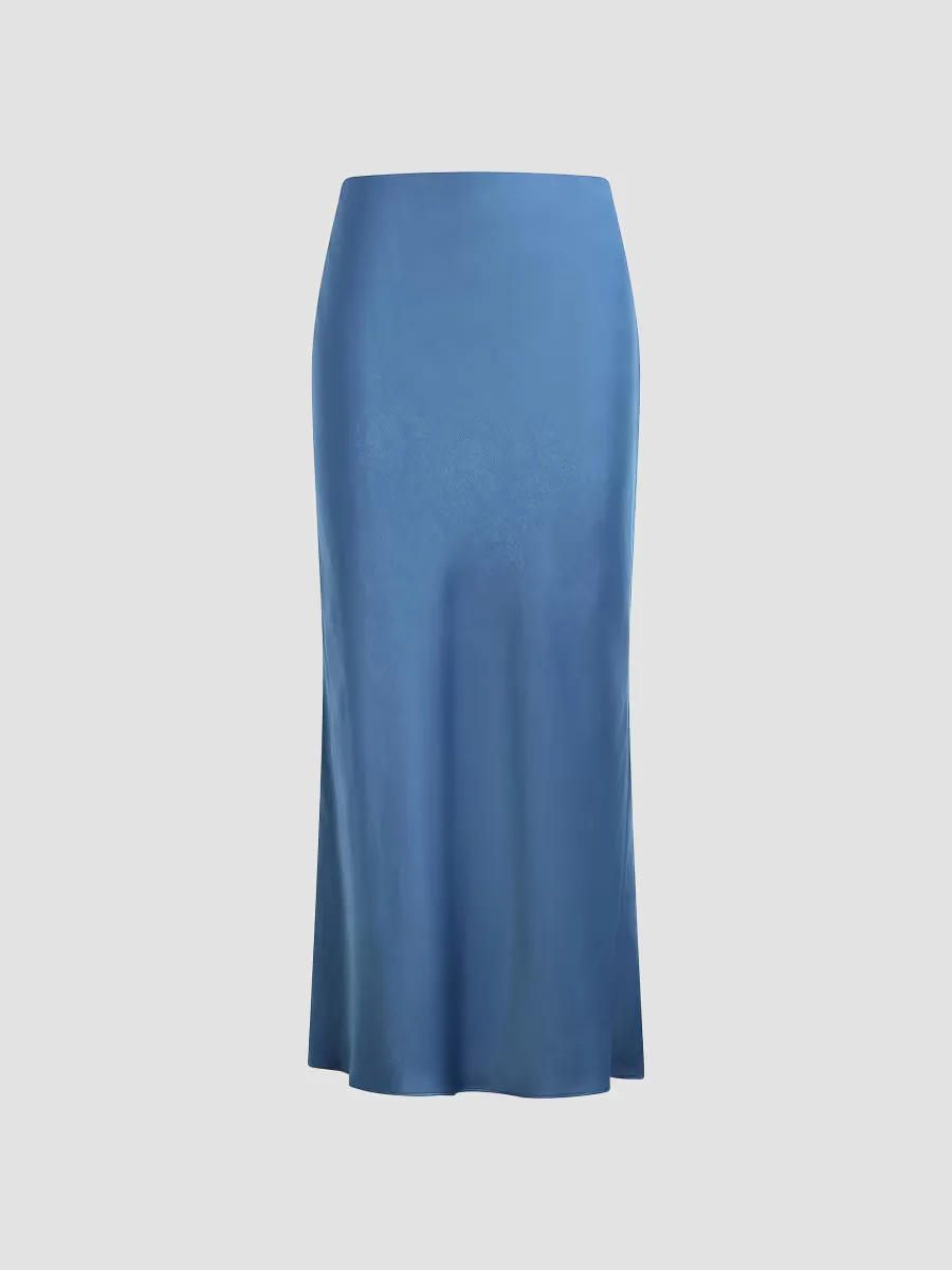 The Favorite Hammered Satin Midi-Skirt by Favorite Daughter