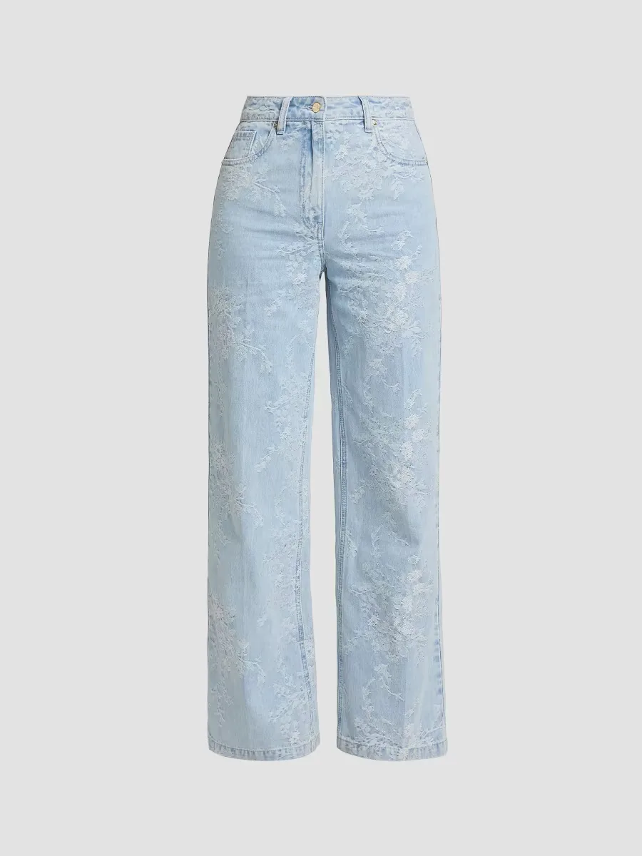 Milagro Floral Straight-Leg Jeans by Generation Love