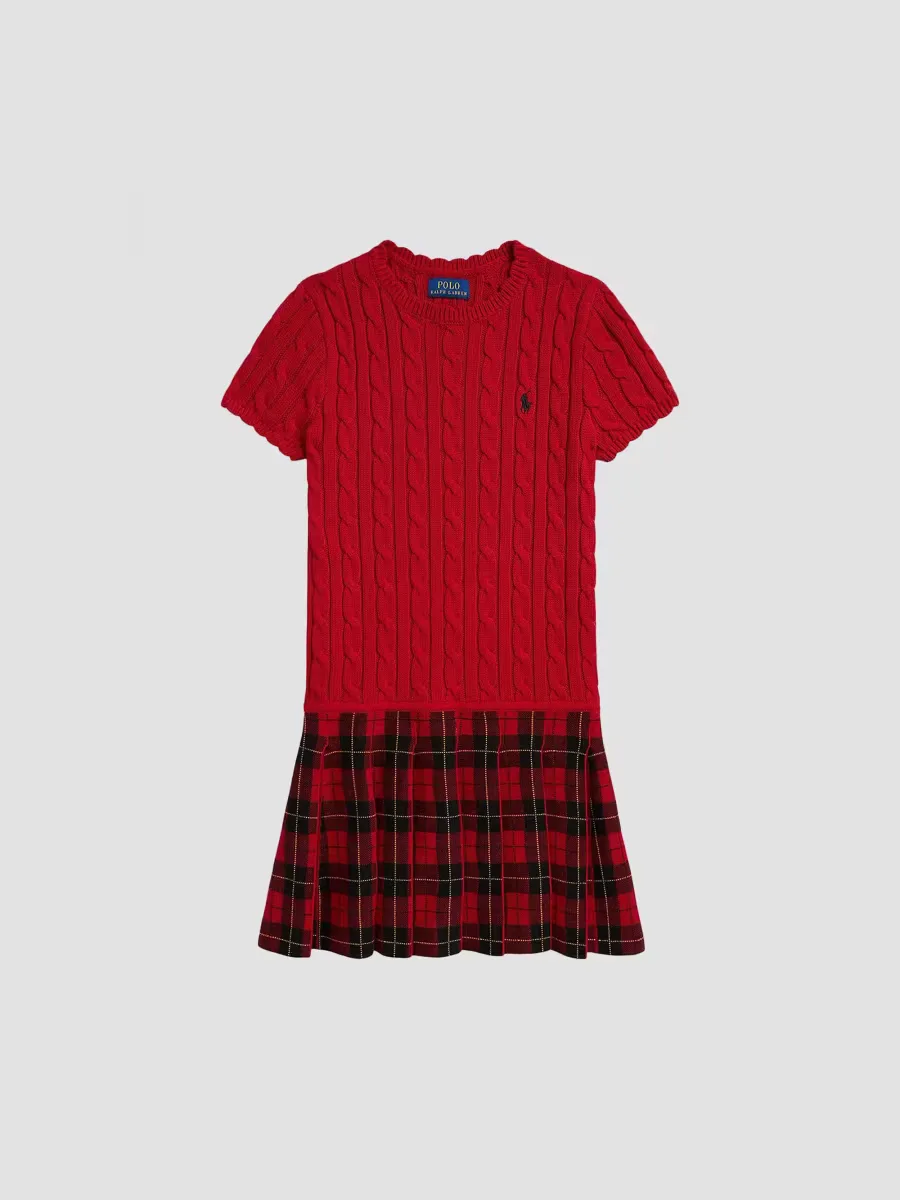 Plaid-Skirt Sweaterdress by Polo Ralph Lauren