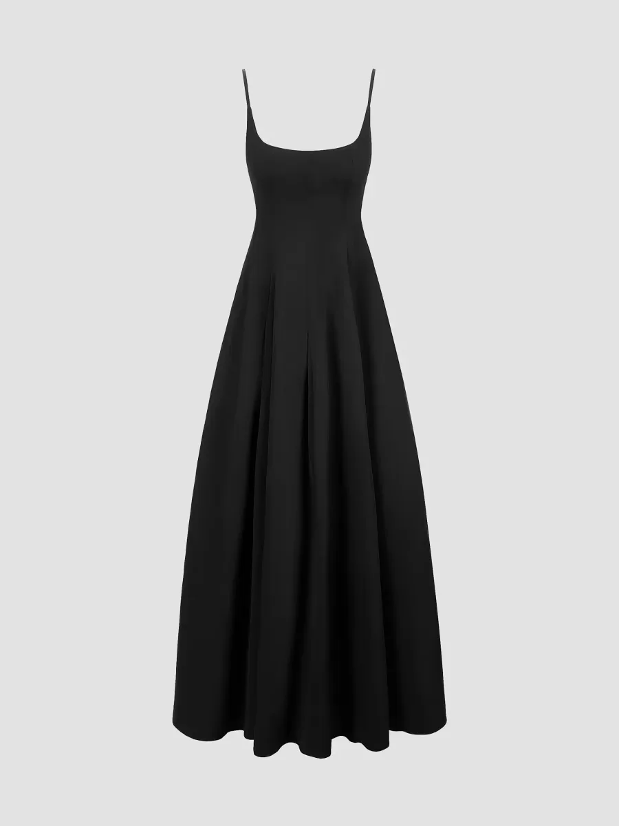 Joy Cotton-Blend Scoopneck Maxi Dress by STAUD