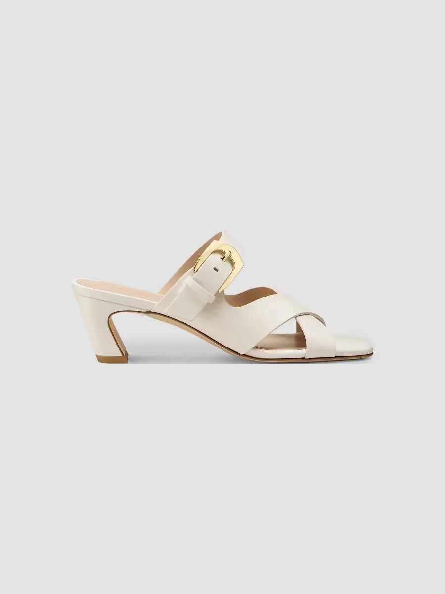 Sai 50MM Leather Block-Heel Sandals