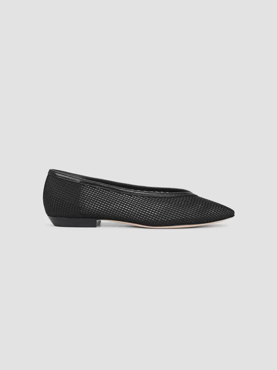 Bancroft Mesh-Leather Ballerina Flats